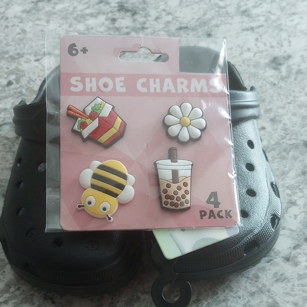 Kids Shoe Charms 4-Pack - Colorful Designs